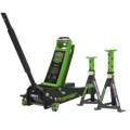 Trolley Jack 3 Tonne & Axle Stands (Pair) 3 Tonne per Stand Combo 3040AGCOMBO1