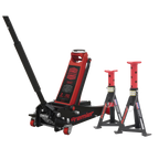 Trolley Jack 3 Tonne & Axle Stands (Pair) 3 Tonne per Stand Combo 3040ARCOMBO