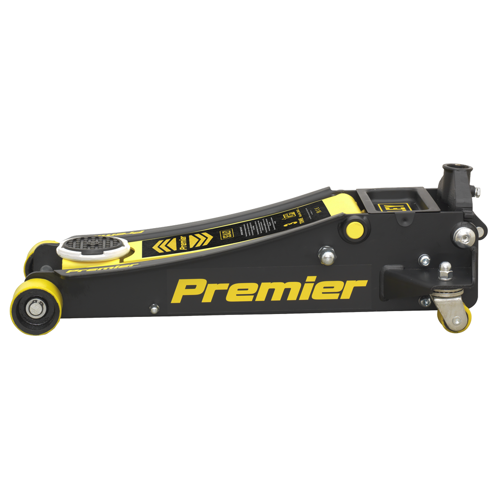Low Profile Trolley Jack with Rocket Lift 3 Tonne - Yellow 3040AY