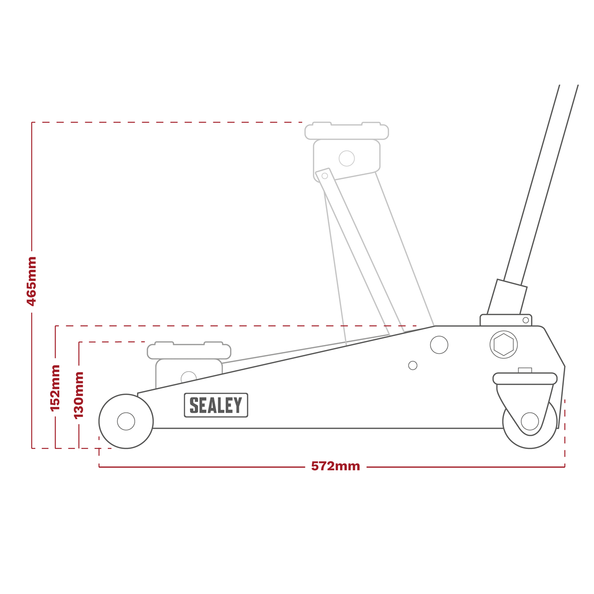 Roadmaster® Trolley Jack 3 Tonne 3290CX