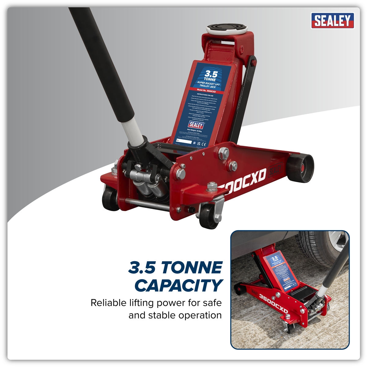 Trolley Jack with Super Rocket Lift 3.5 Tonne 3500CXD