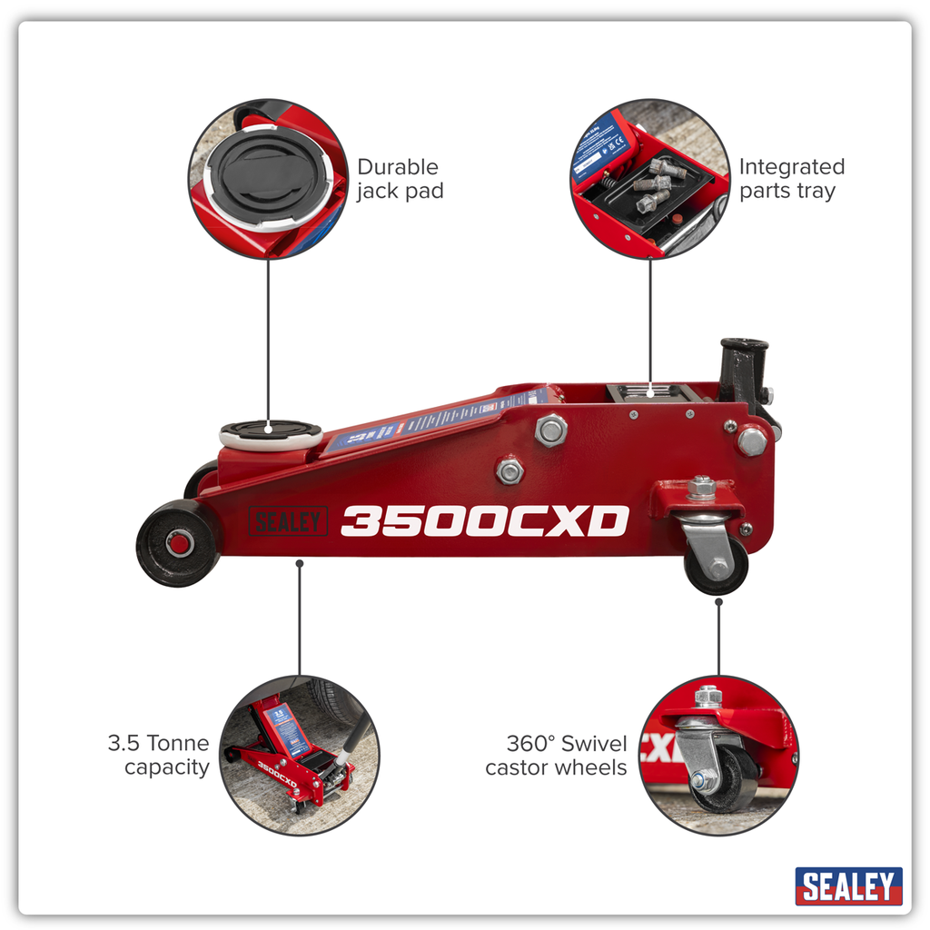 Trolley Jack with Super Rocket Lift 3.5 Tonne 3500CXD