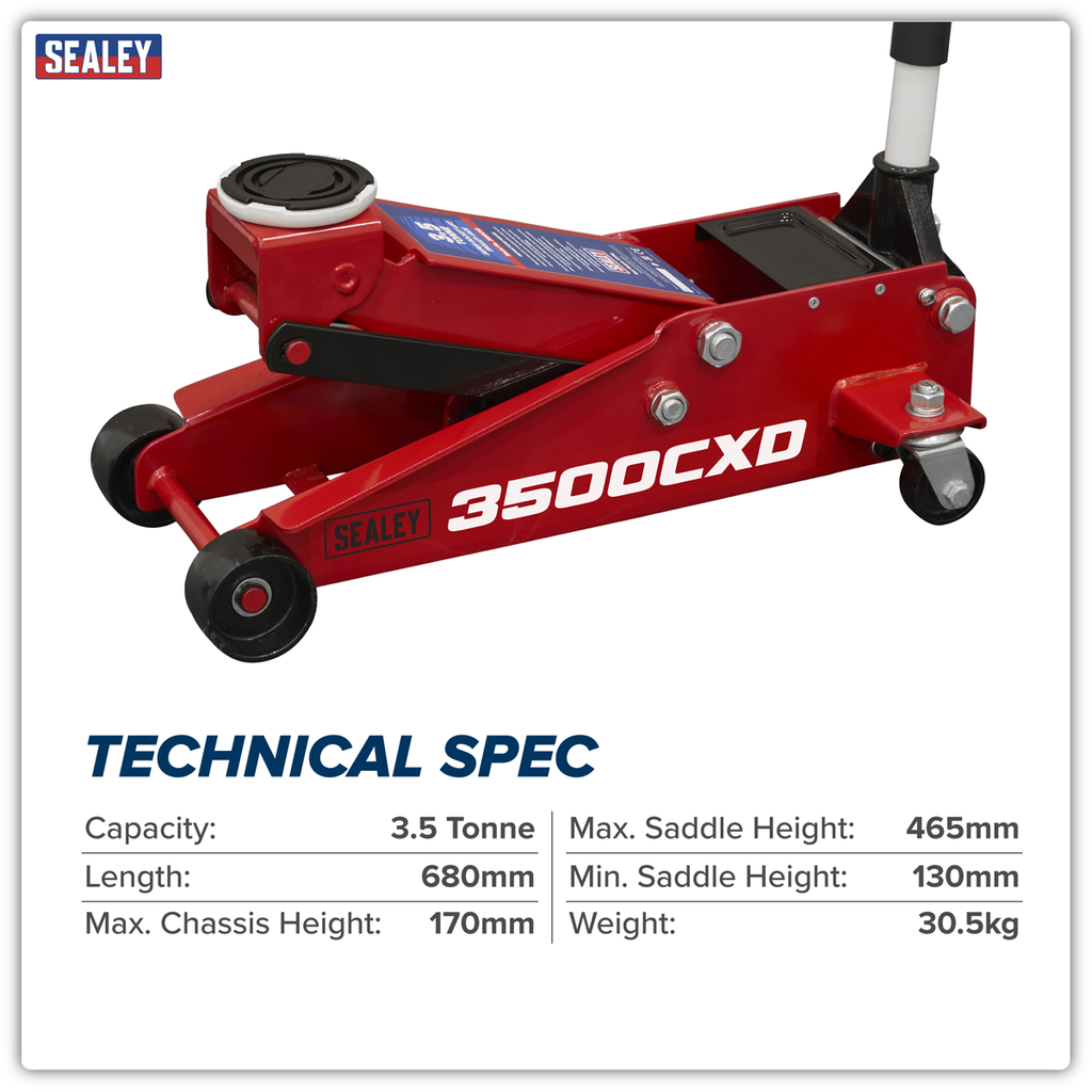 Trolley Jack with Super Rocket Lift 3.5 Tonne 3500CXD