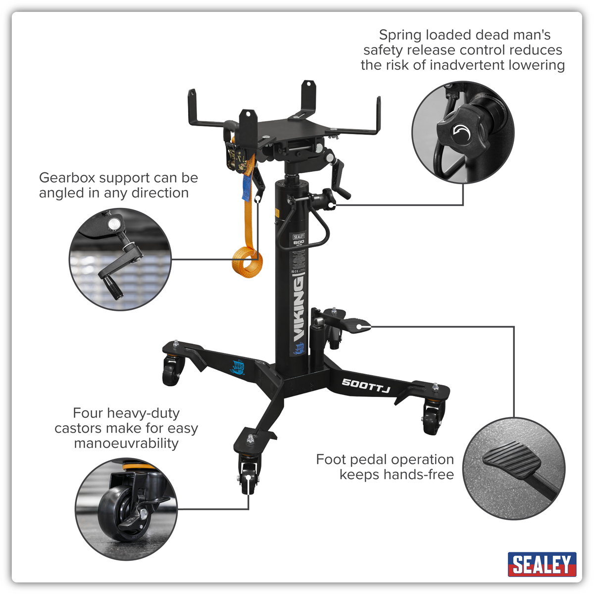Viking Telescopic Vertical Transmission Jack 600kg 500TTJ