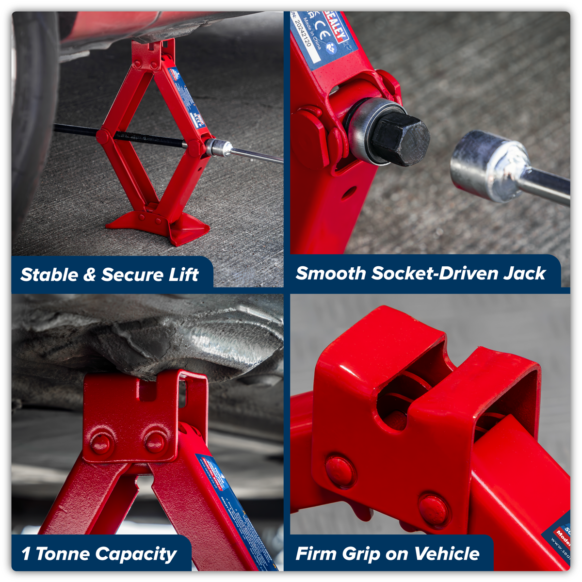 Heavy-Duty Scissor Jack 1 Tonne 57M