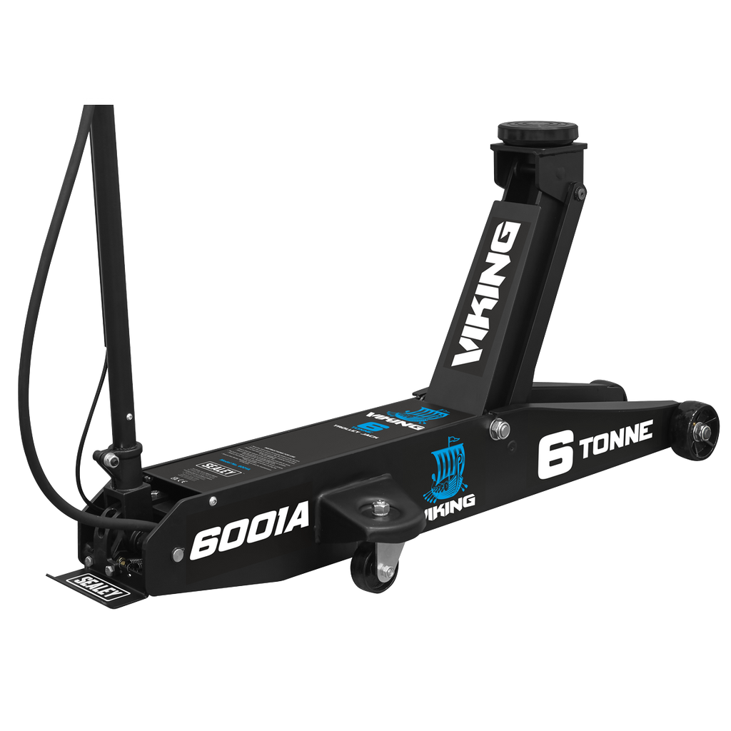 Professional Long Reach Air/Manual Operation Trolley Jack with Rocket Lift 6 Tonne 6001A