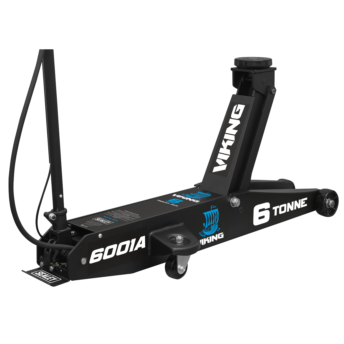 Professional Long Reach Air/Manual Operation Trolley Jack with Rocket Lift 6 Tonne 6001A