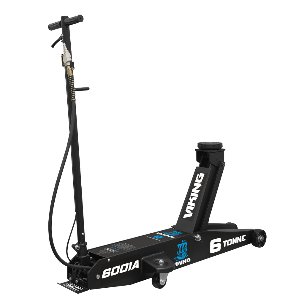 Professional Long Reach Air/Manual Operation Trolley Jack with Rocket Lift 6 Tonne 6001A