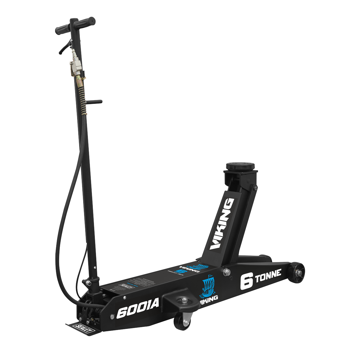 Professional Long Reach Air/Manual Operation Trolley Jack with Rocket Lift 6 Tonne 6001A