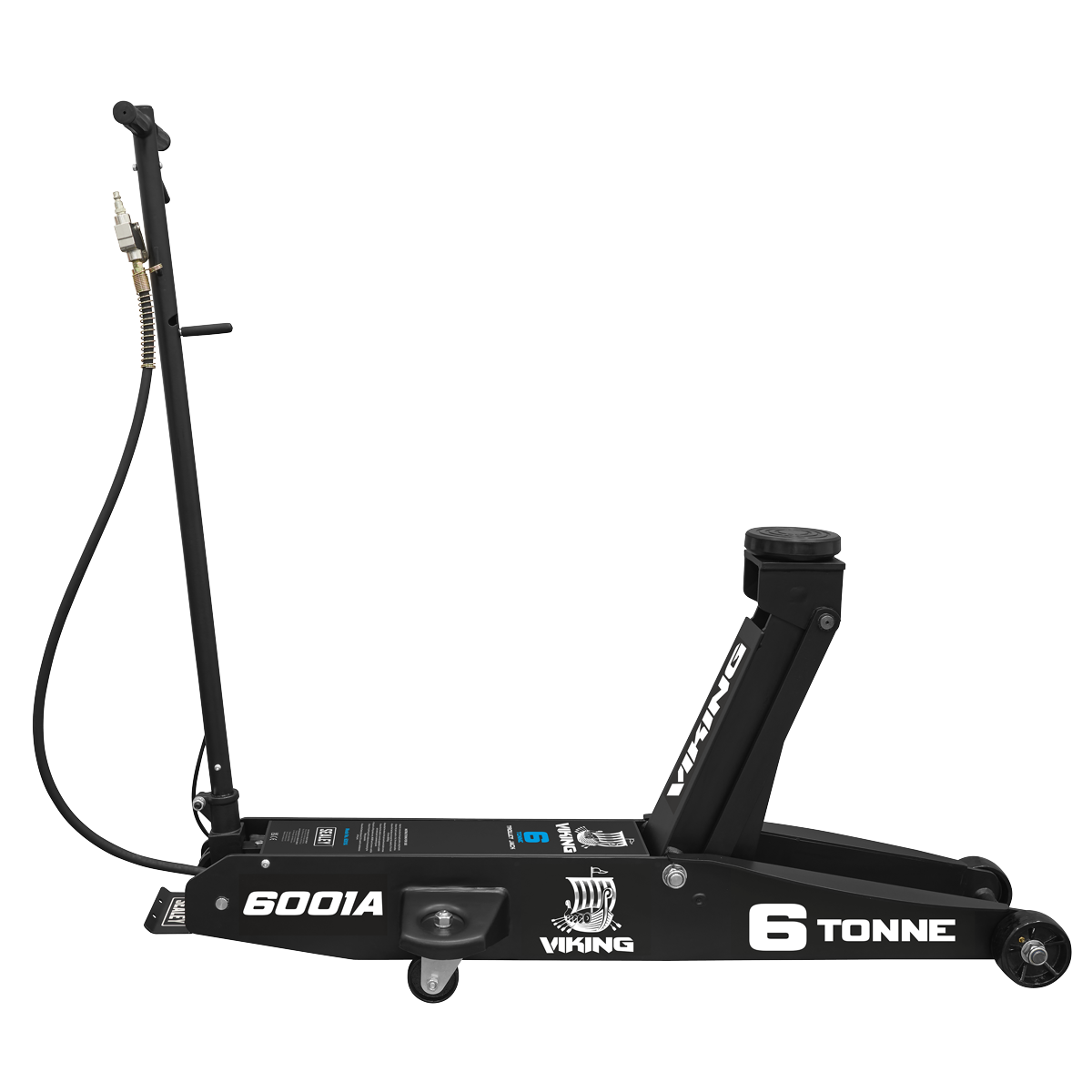 Professional Long Reach Air/Manual Operation Trolley Jack with Rocket Lift 6 Tonne 6001A