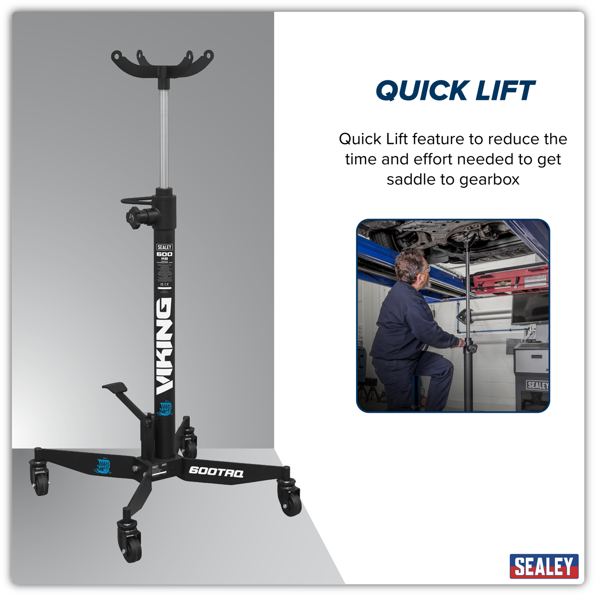 Vertical Transmission Jack with Quick Lift 600kg 600TRQ