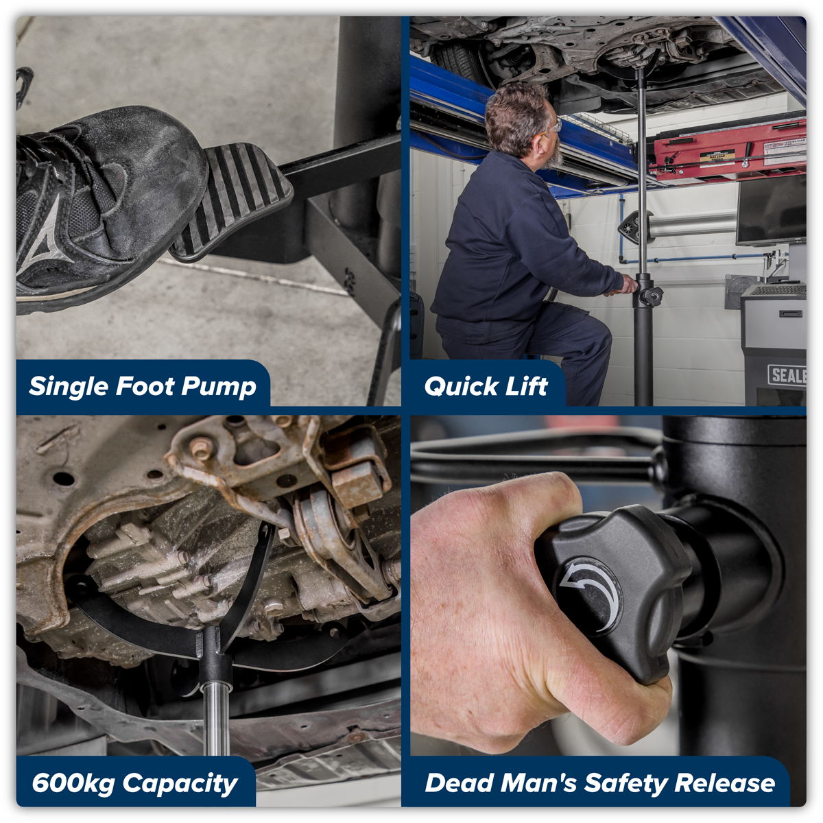 Vertical Transmission Jack with Quick Lift 600kg 600TRQ