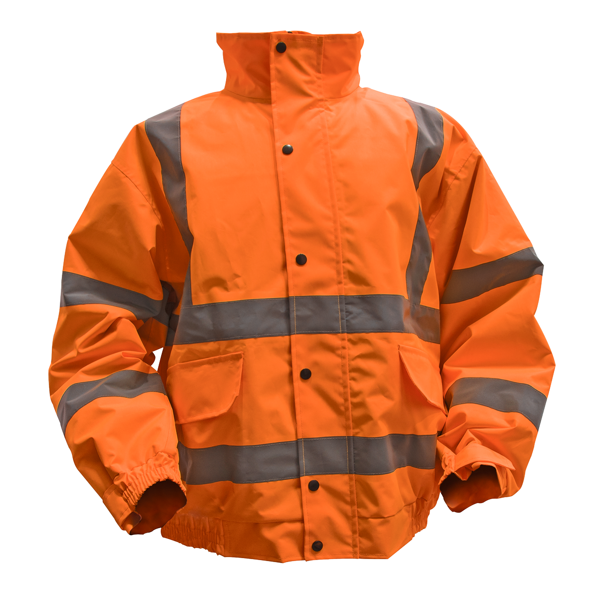 Hi-Vis Orange Jacket with Quilted Lining, Elasticated Waist & Cuffs - X-Large 802XLO