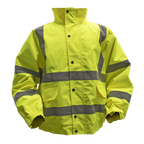 Hi-Vis Yellow Jacket with Quilted Lining, Elasticated Waist & Cuffs - X-Large 802XL