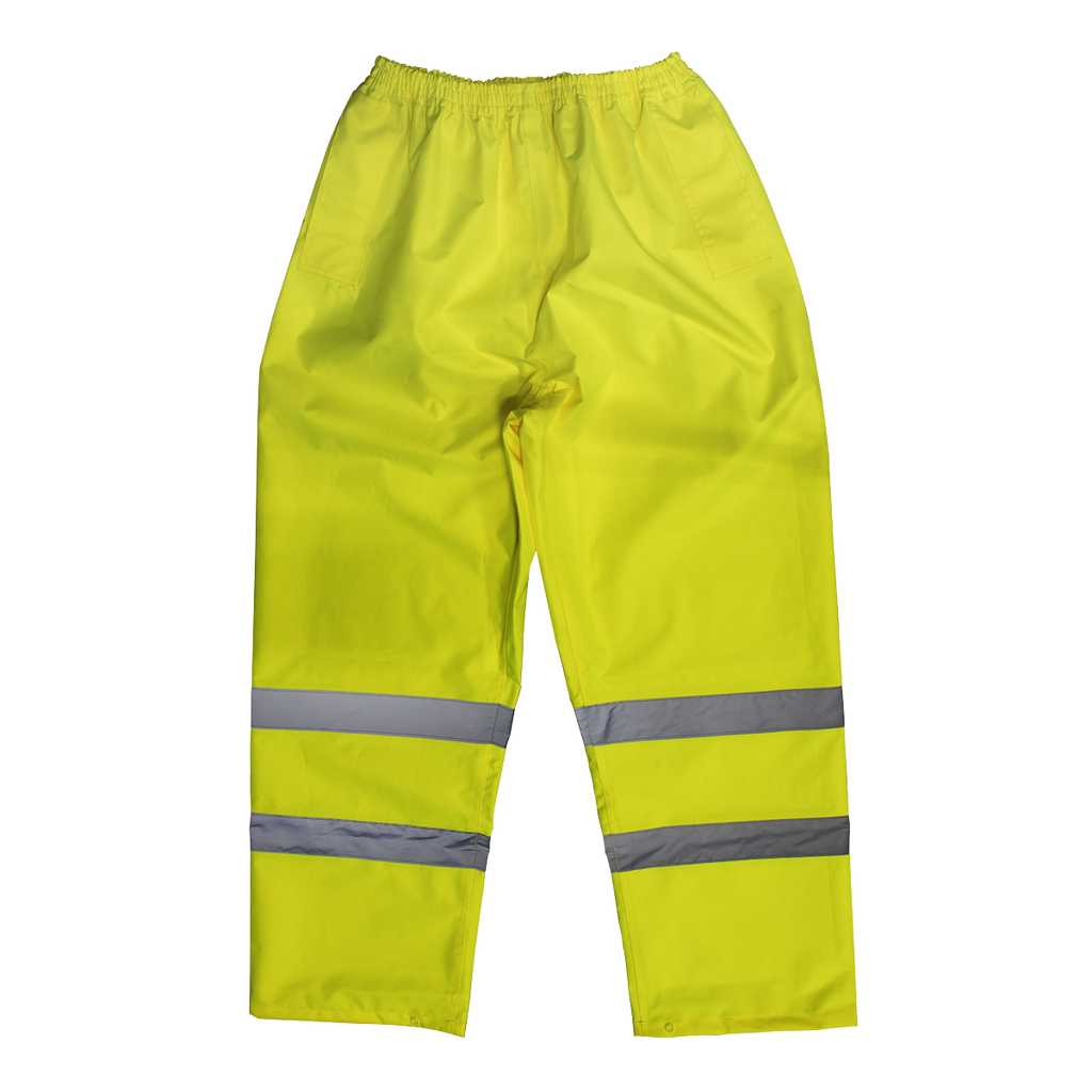 Hi-Vis Yellow Waterproof Trousers - Large 807L