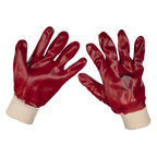 PVC Knit Wrist Gloves, Large - Pack of 12 Pairs 9106L/12