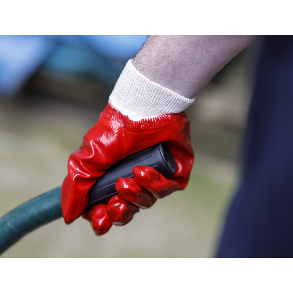 PVC Knit Wrist Gloves, Large - Pair 9106L