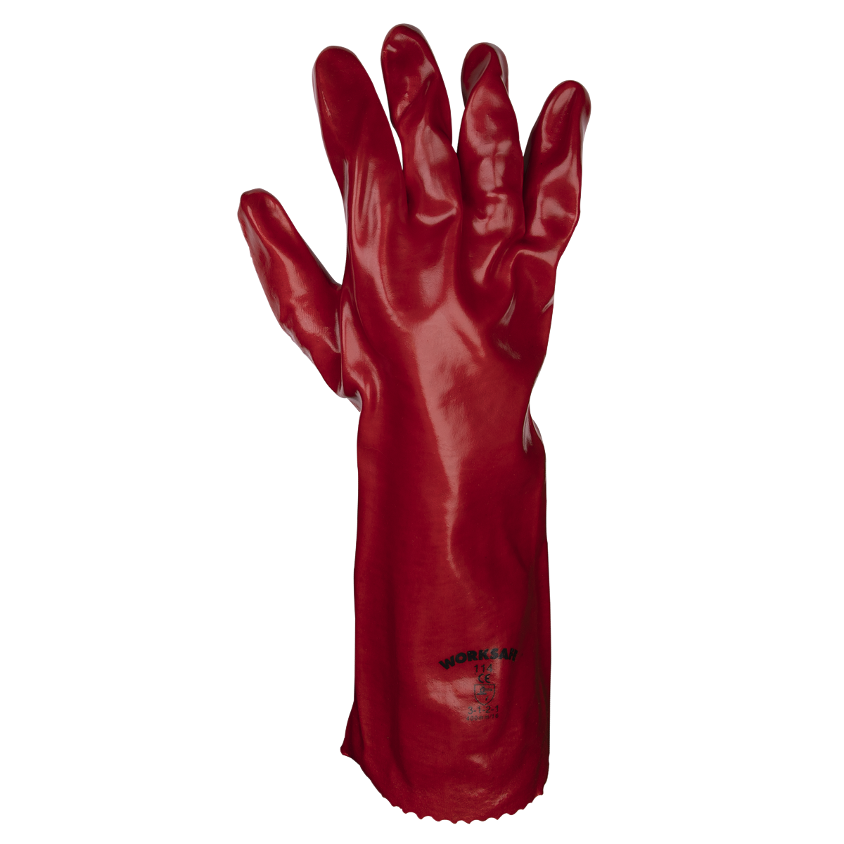 PVC Gauntlets 450mm, Red - Pack of 12 Pairs 2635195