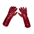 PVC Gauntlets 450mm, Red - Pair 9114
