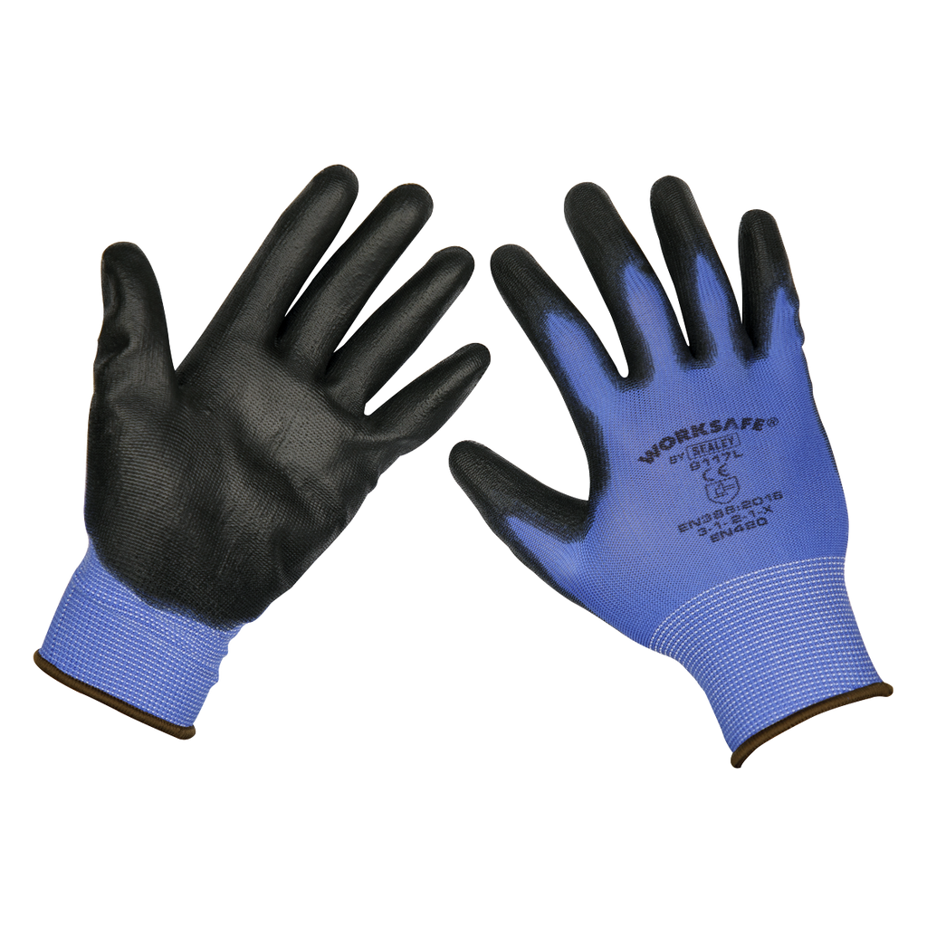 Lightweight Precision Grip Gloves, Large - Pair 9117L