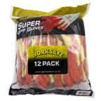Super Grip Knitted Gloves with Latex Palm, Large - Pack of 12 Pairs 9121L/12