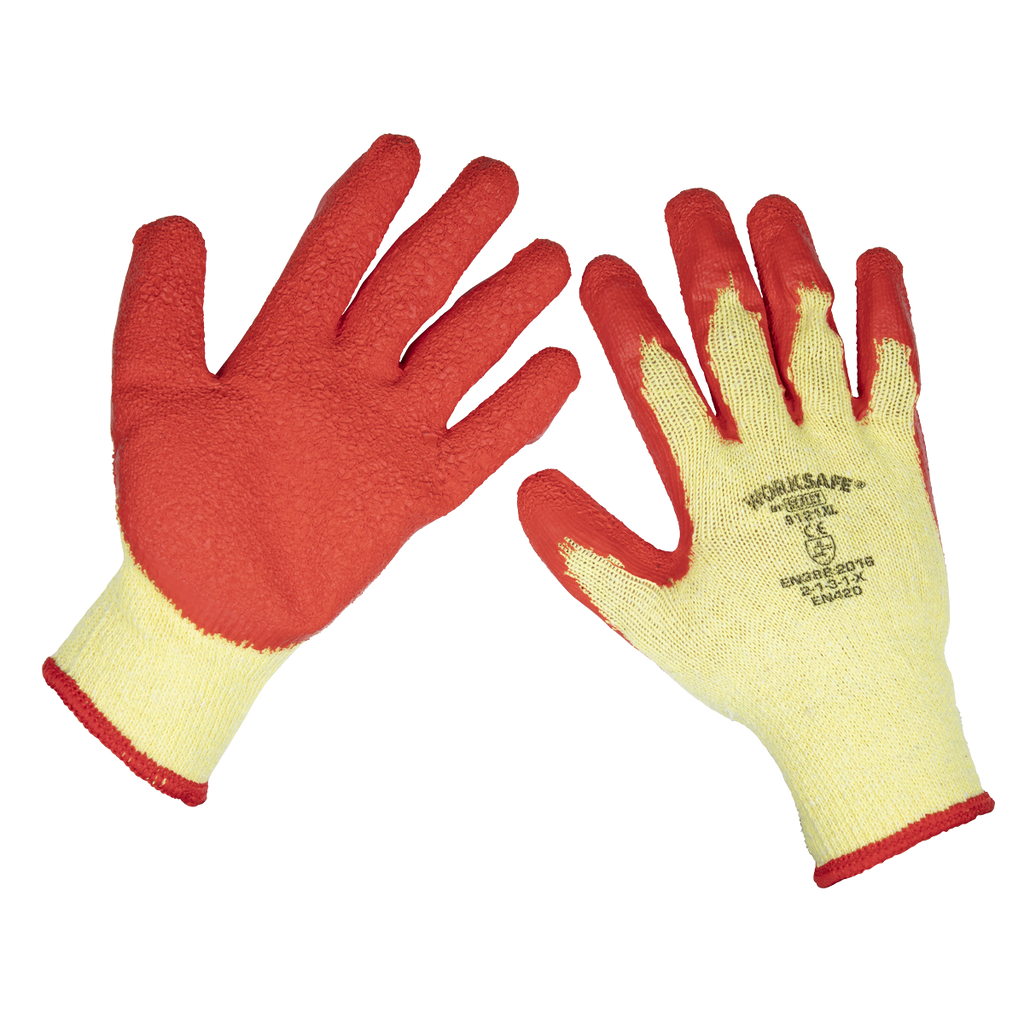 Super Grip Knitted Gloves with Latex Palm, X-Large - Pair 9121XL