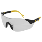 Sports Style Clear Safety Glasses with Adjustable Arms 9208