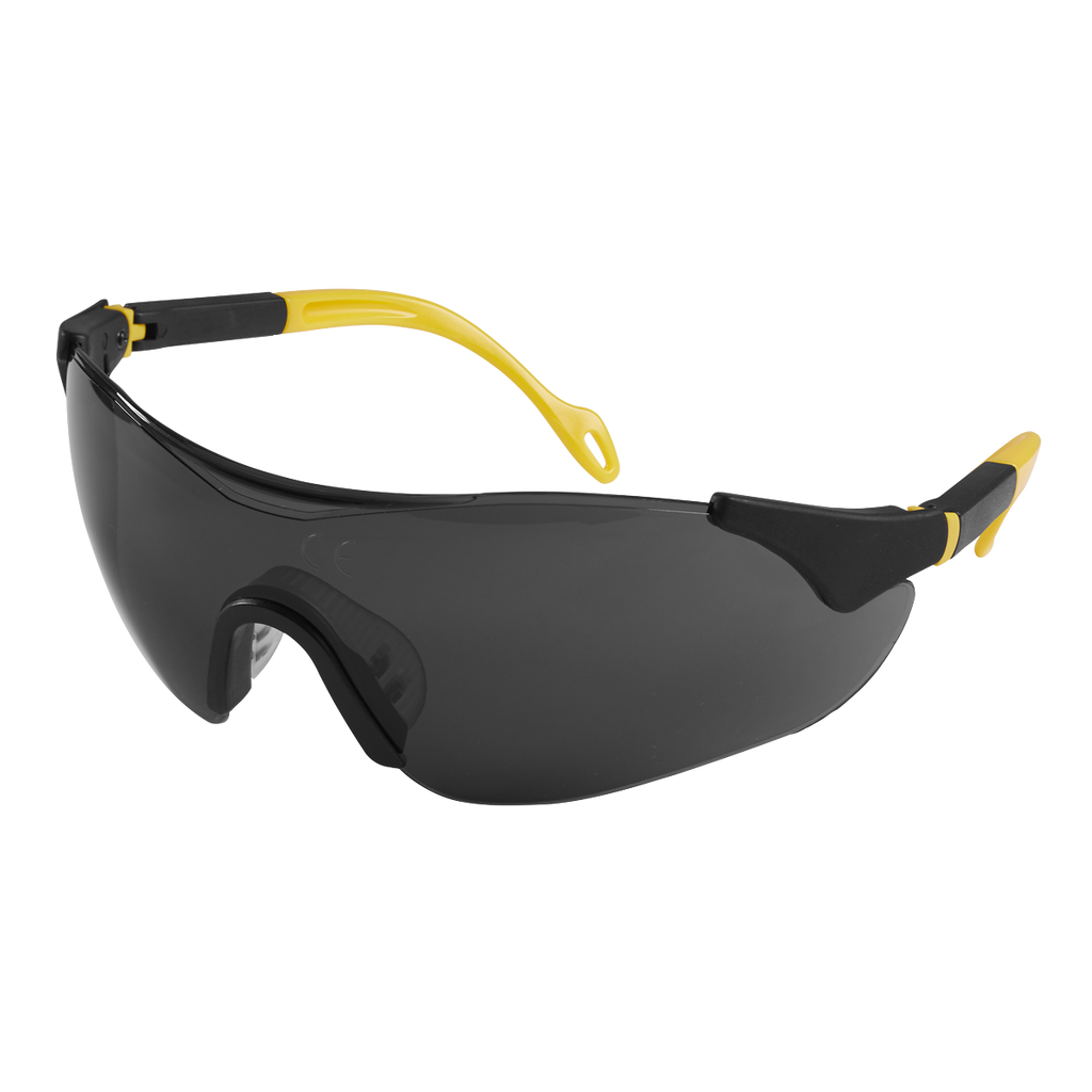 Sports Style Shaded Safety Glasses with Adjustable Arms 9209