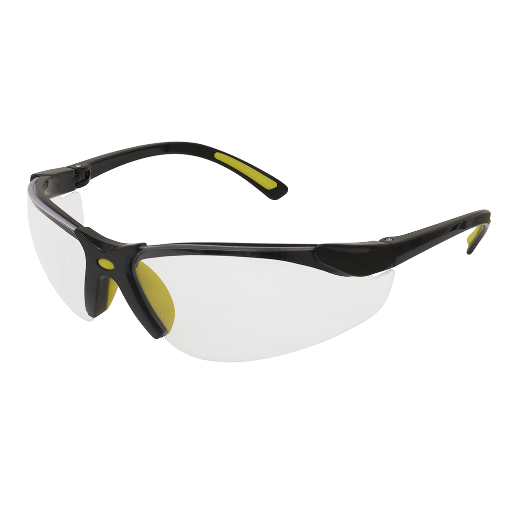 Zante Style Clear Safety Glasses with Flexi Arms 9213