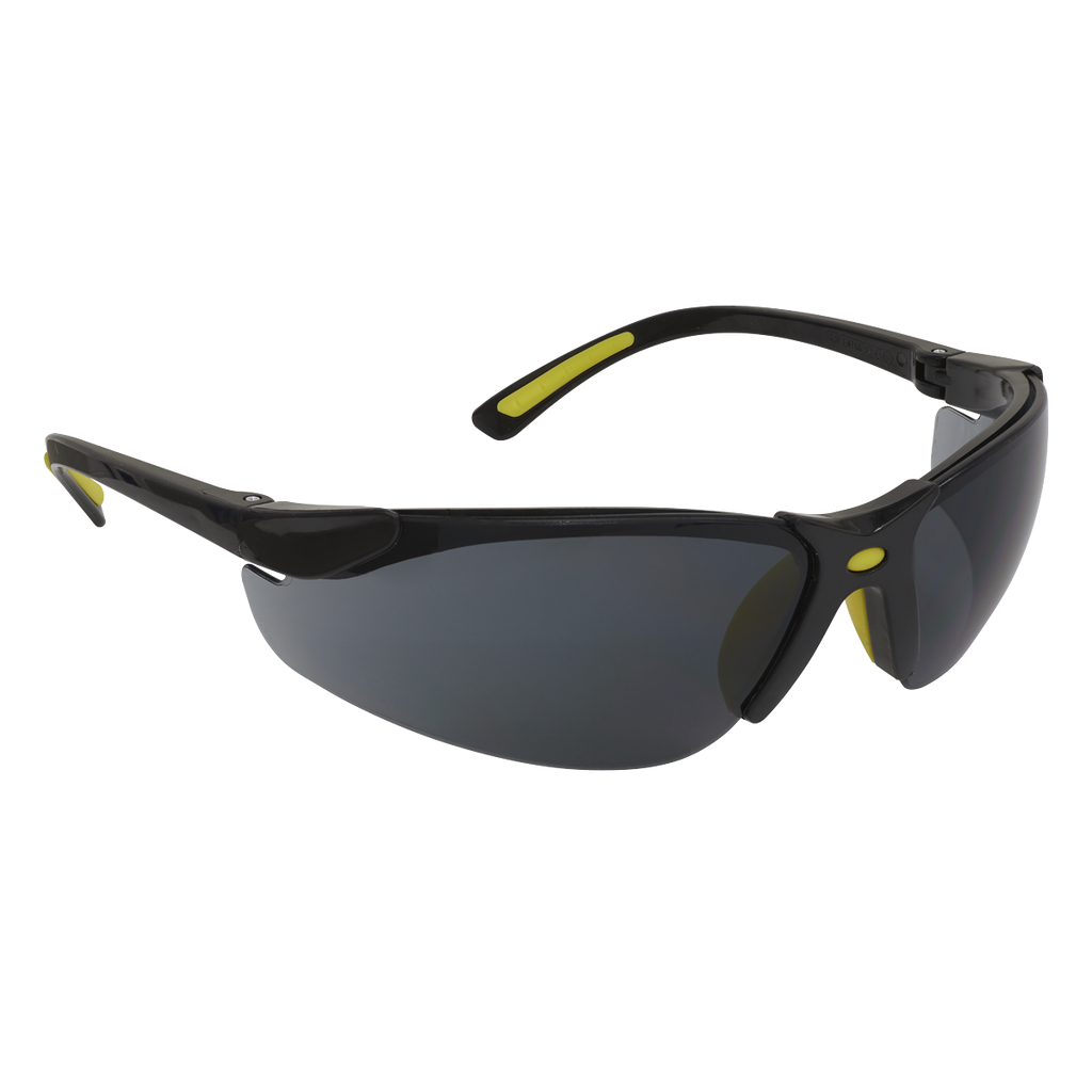 Zante Style Smoke Lens Safety Glasses with Flexi Arms 9214