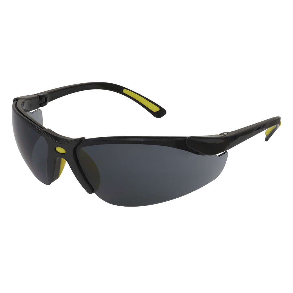 Zante Style Smoke Lens Safety Glasses with Flexi Arms 9214