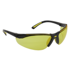 Zante Style Amber Lens Safety Glasses with Flexi Arms 9215