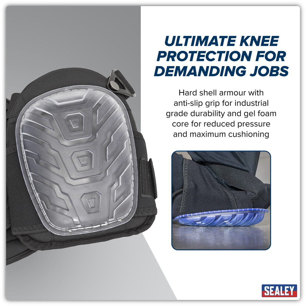 Hard Shell Gel Knee Pads - Pair 9711