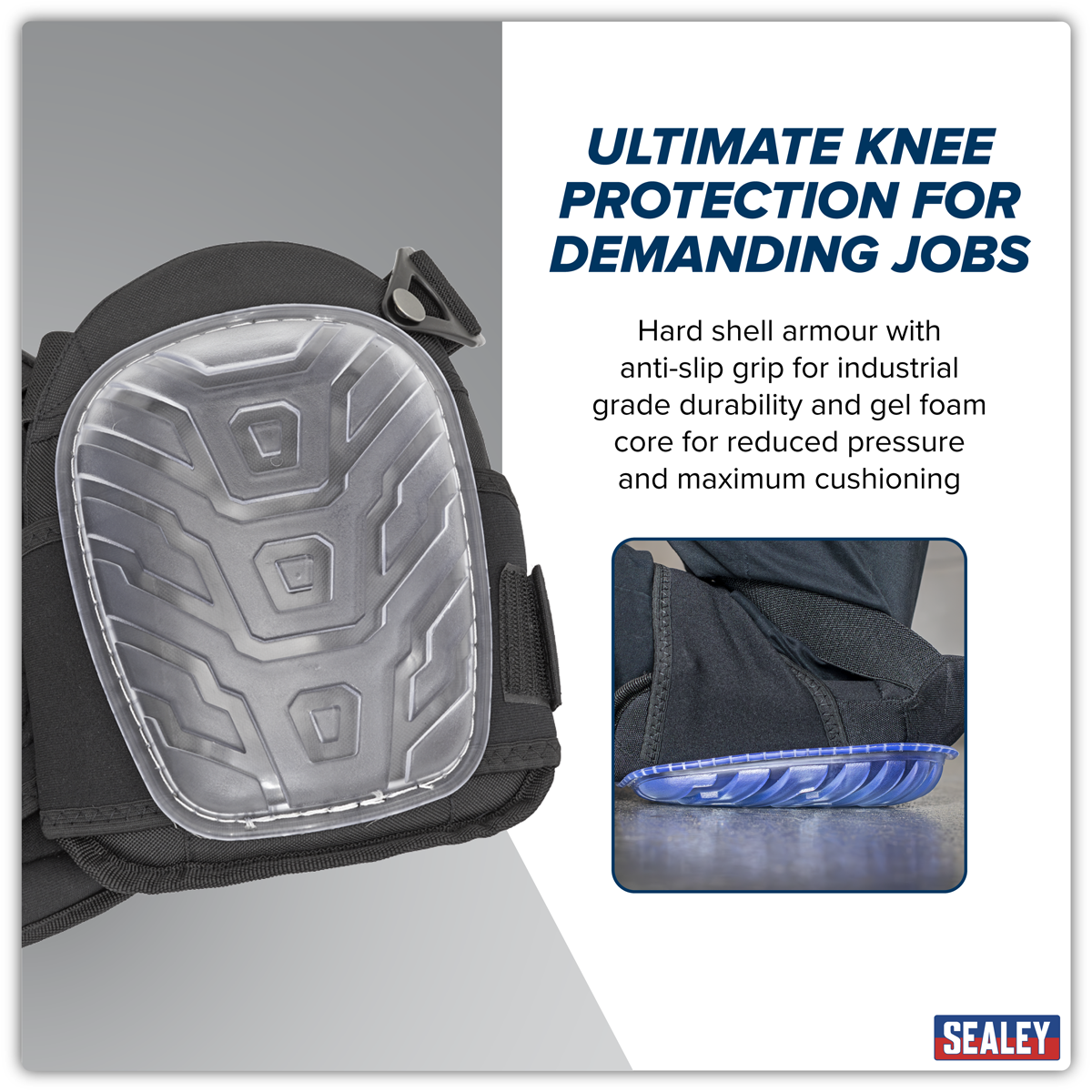 Hard Shell Gel Knee Pads - Pair 9711