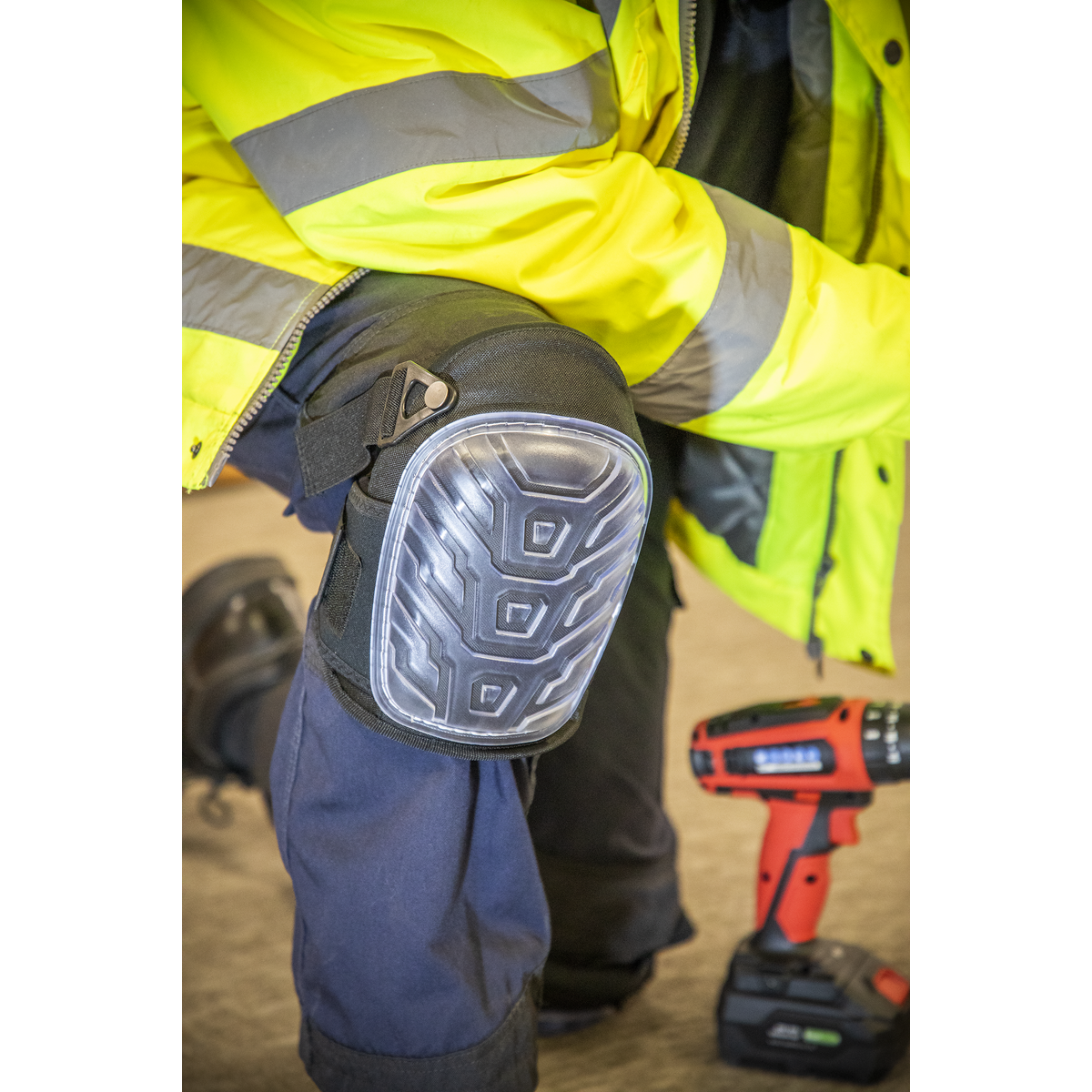 Hard Shell Gel Knee Pads - Pair 9711