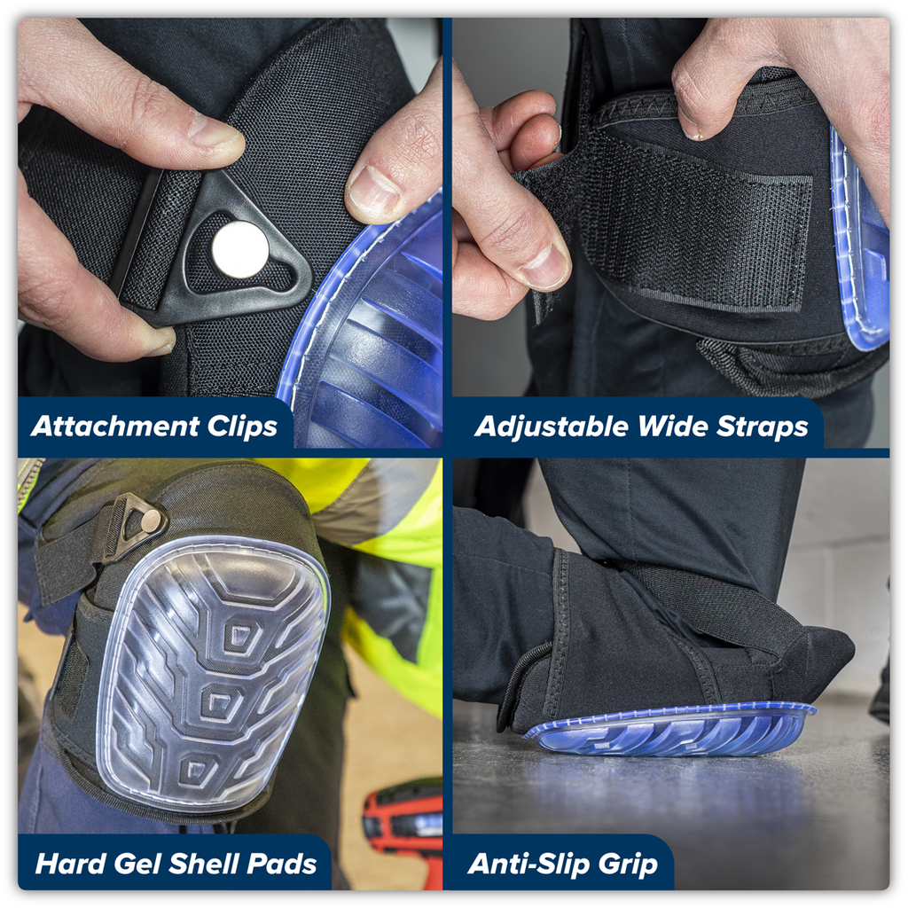 Hard Shell Gel Knee Pads - Pair 9711