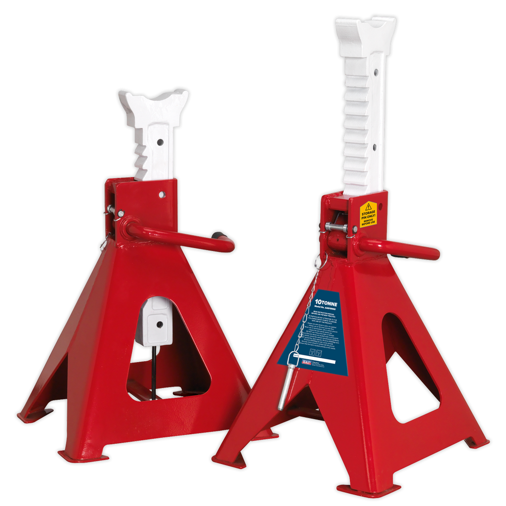 Auto Rise Ratchet Axle Stands (Pair) 10 Tonne Capacity per Stand AAS10000