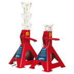 Auto Rise Ratchet Axle Stands (Pair) 3 Tonne Capacity per Stand AAS3000