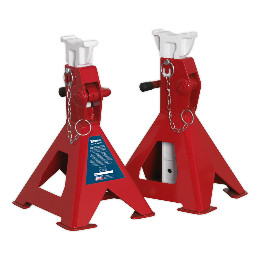 Auto Rise Ratchet Axle Stands (Pair) 3 Tonne Capacity per Stand AAS3000