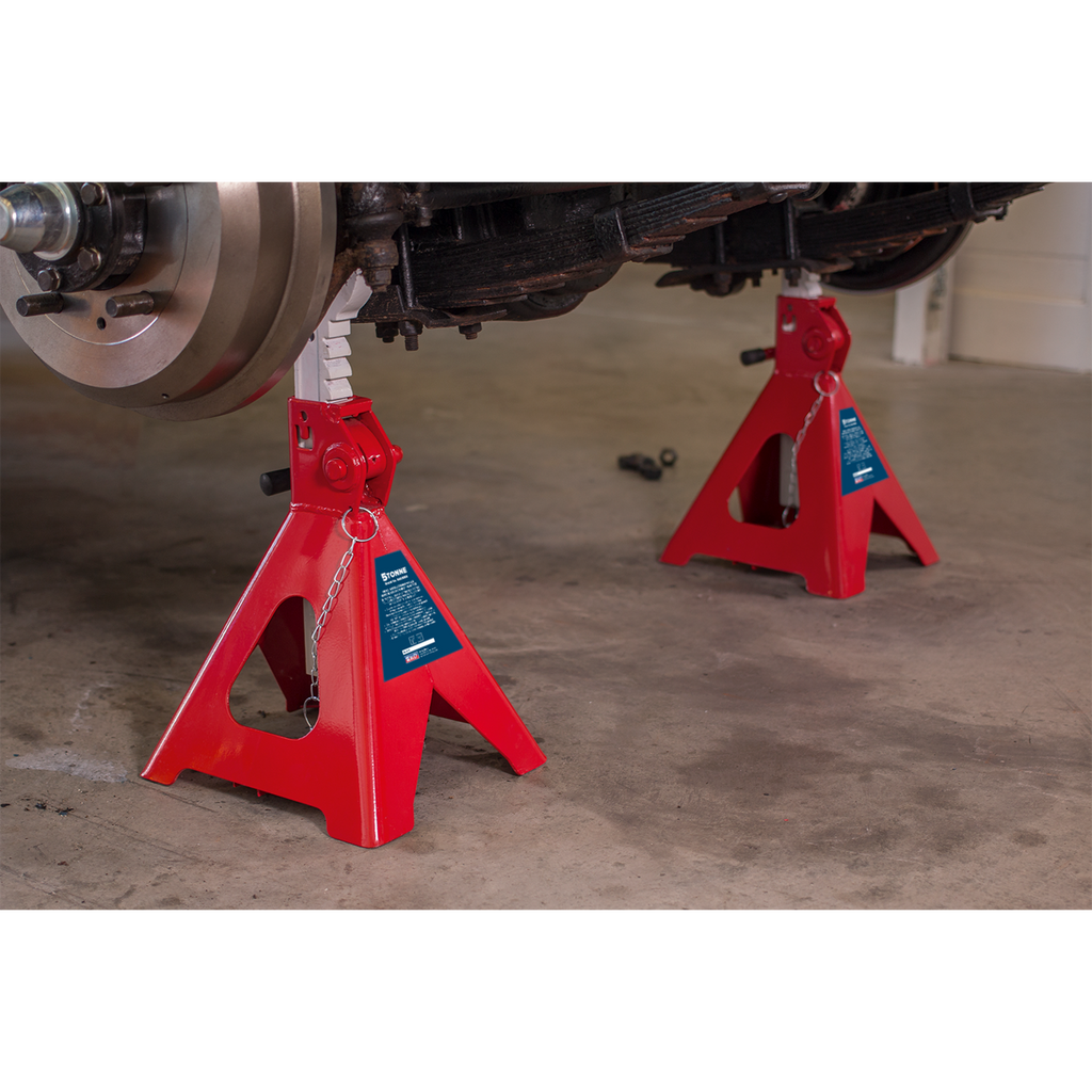 Auto Rise Ratchet Axle Stands (Pair) 5 Tonne Capacity per Stand AAS5000