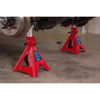 Auto Rise Ratchet Axle Stands (Pair) 5 Tonne Capacity per Stand AAS5000