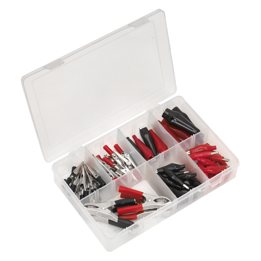 Crocodile Clip Assortment 60pc - Black & Red AB023CA