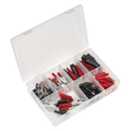 Crocodile Clip Assortment 60pc - Black & Red AB023CA