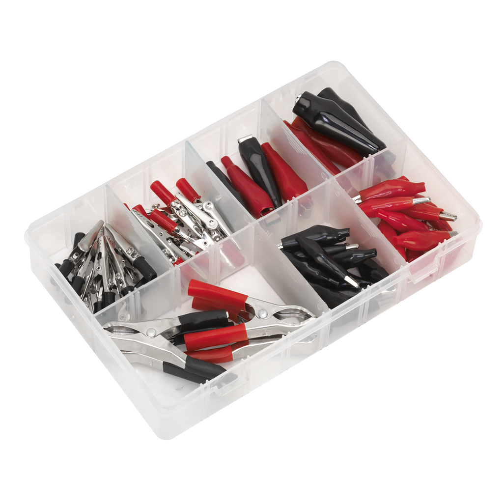 Crocodile Clip Assortment 60pc - Black & Red AB023CA