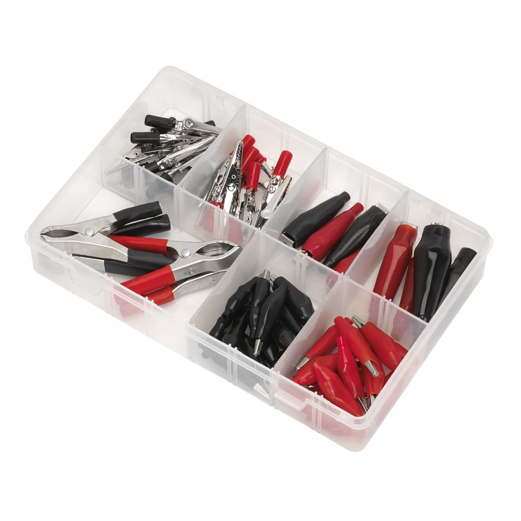 Crocodile Clip Assortment 60pc - Black & Red AB023CA