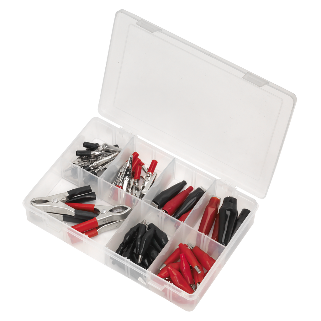 Crocodile Clip Assortment 60pc - Black & Red AB023CA