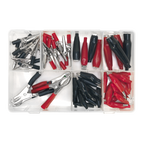 Crocodile Clip Assortment 60pc - Black & Red AB023CA