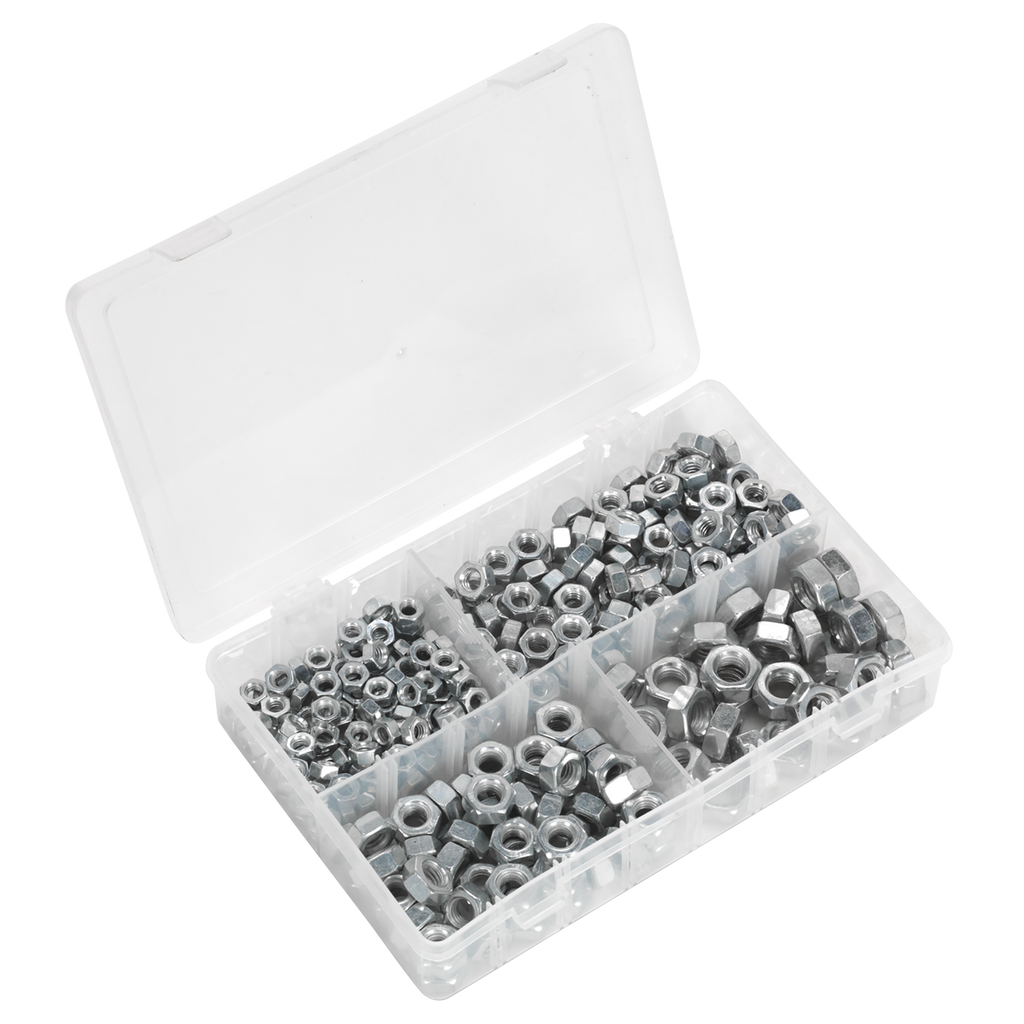 Steel Nut Assortment DIN 934 - 1/4"-1/2"UNF 320pc AB029SN