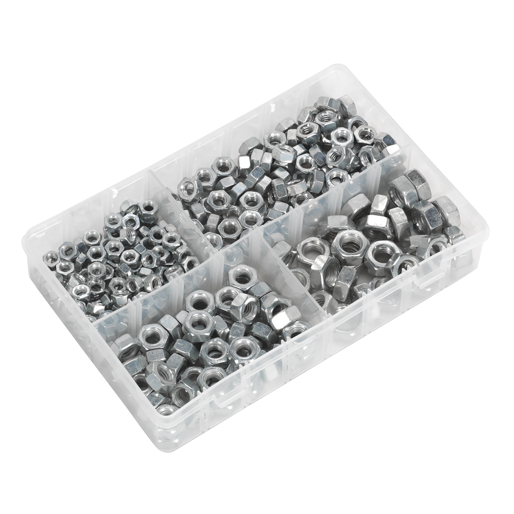 Steel Nut Assortment DIN 934 - 1/4"-1/2"UNF 320pc AB029SN
