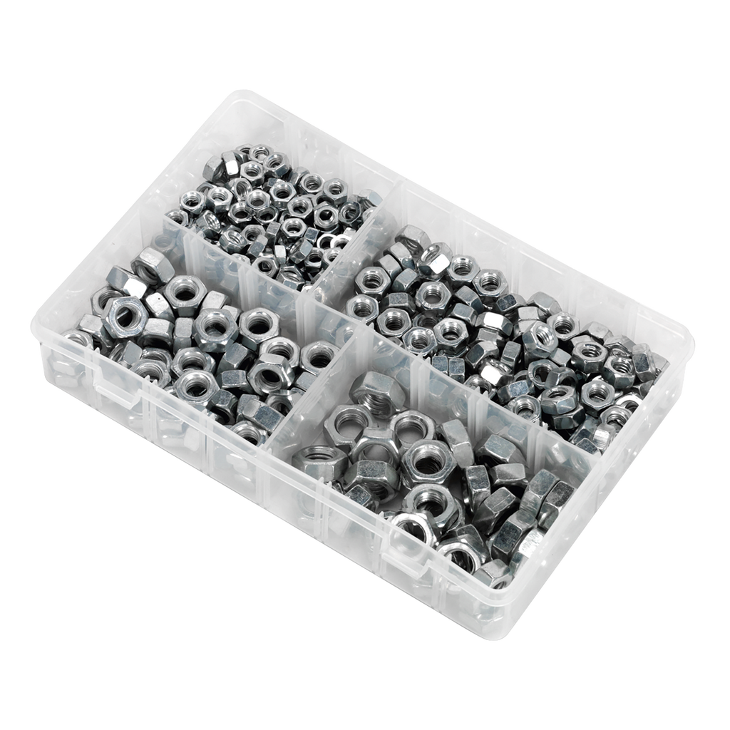 Steel Nut Assortment DIN 934 - 1/4"-1/2"UNF 320pc AB029SN